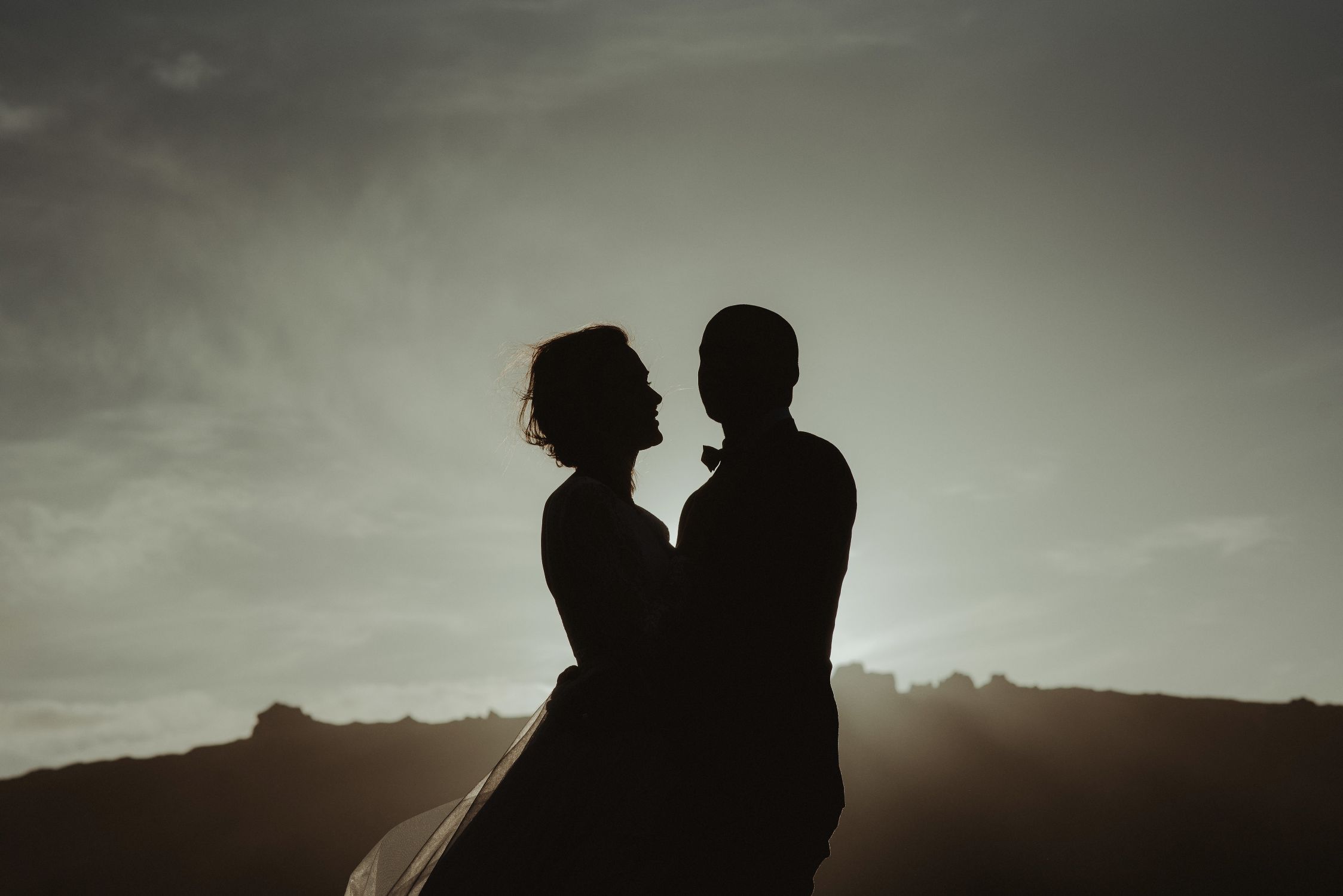 Snaefellsnes silhouette of couple