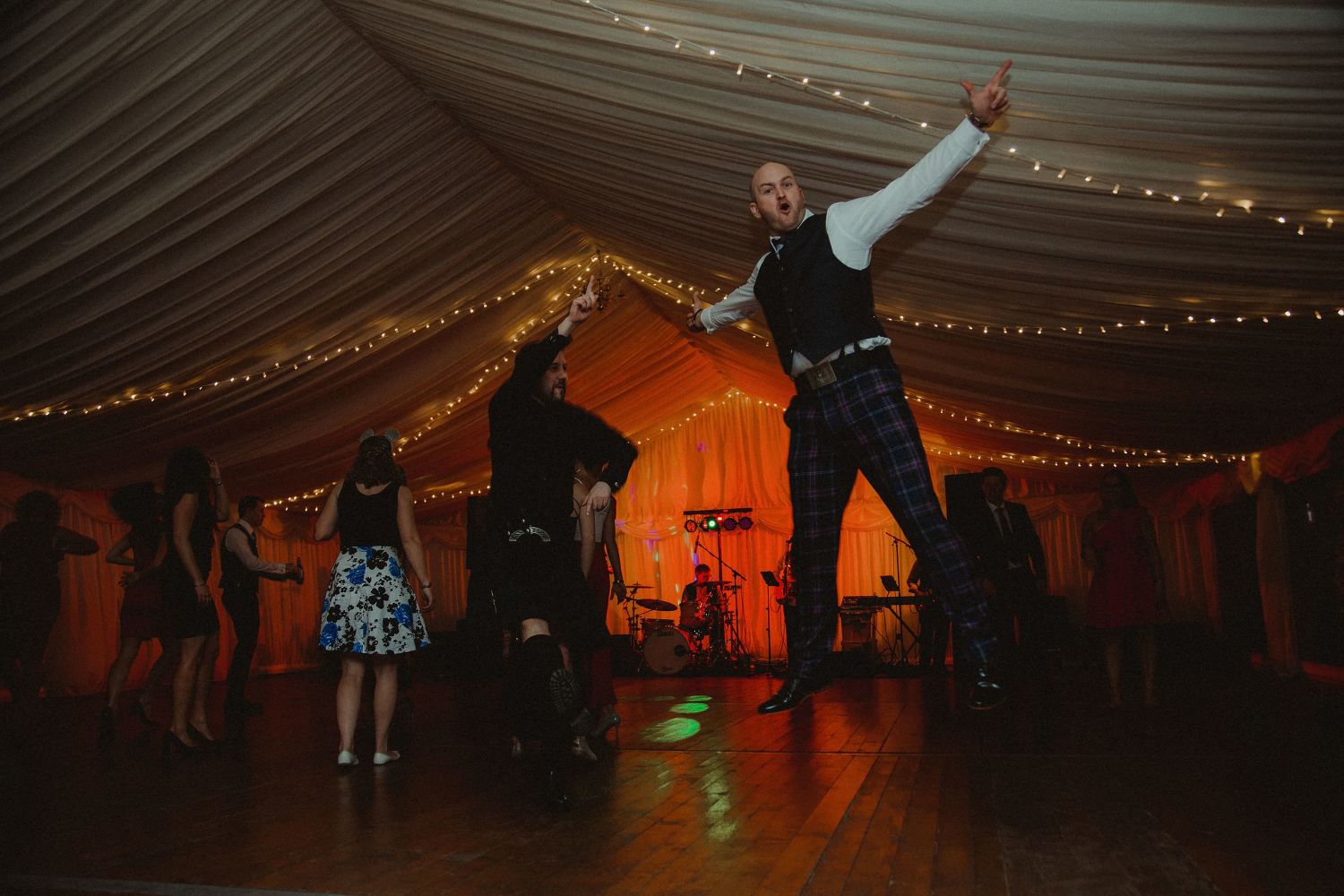 Evening party at Elsick House wedding
