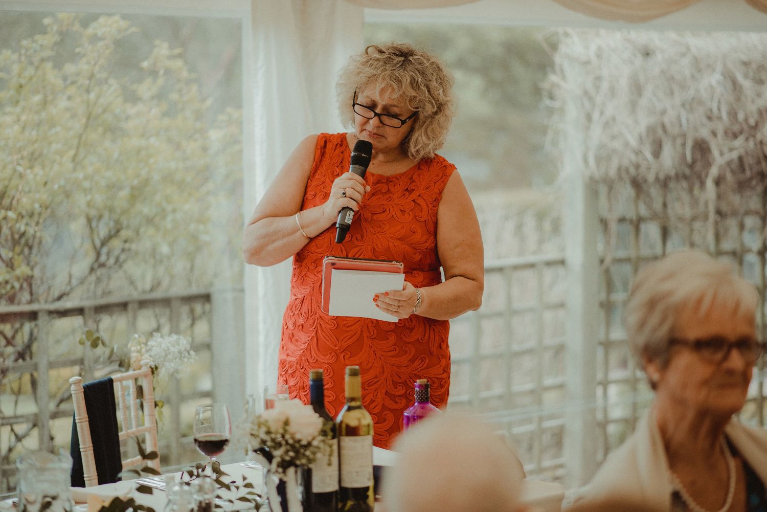 Wedding speeches at Elsick House